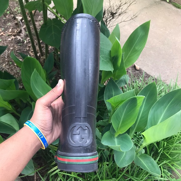 Gucci Black Rubber Boots - Picture 2 of 4